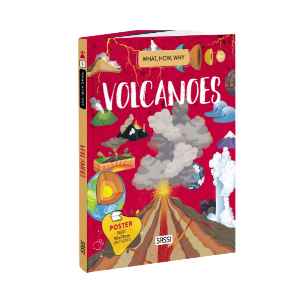 Sassi What How and Why Volcanoes Book and Poster