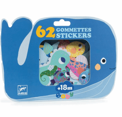 Djeco My First Sea Animal Stickers 62pc stickers