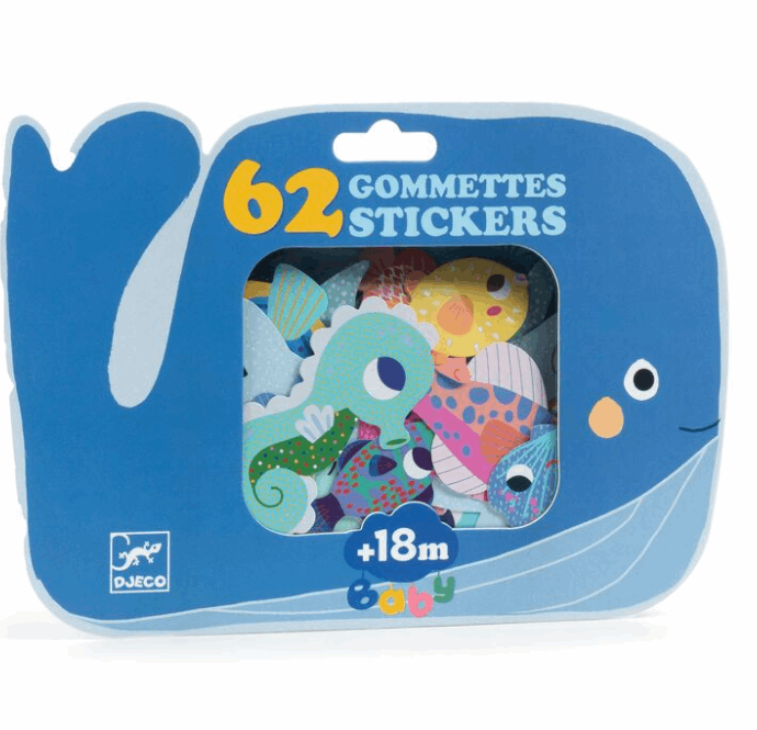 Djeco My First Sea Animal Stickers 62pc stickers