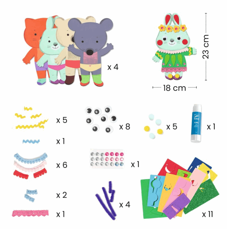 Djeco Little Sweethearts Collage Art & Craft Kits