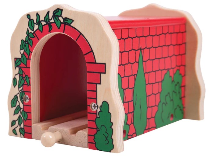 BigJigs Toys Rail Red Brick Tunnel Social Play