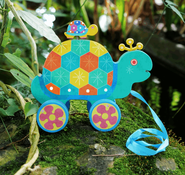 Djeco Gaspard Turtle Pull Along Baby & Toddler
