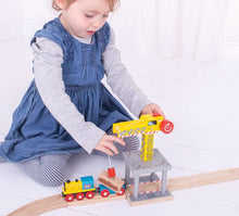 Load image into Gallery viewer, BigJigs Toys Rail Big Yellow Crane
