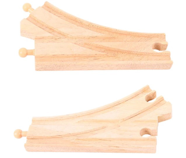 BigJigs Toys Rail Curved Points 2pc Toy Trains & Train Sets