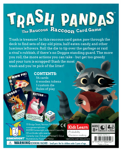 Gamewright Trash Pandas Card Game Card Game