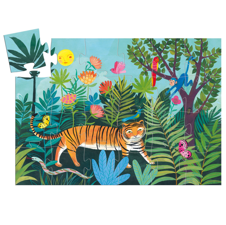 Djeco The Tiger's Walk 24pc Silhouette Puzzle