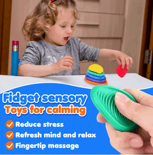 Load image into Gallery viewer, Silicone Textured Sensory Worry Stones 6pc Sensory Needs
