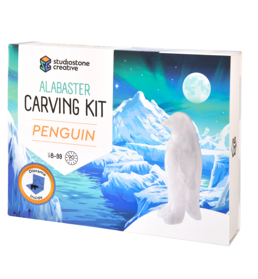 Studiostone Creative Alabaster Stone Carving Kit Penguin