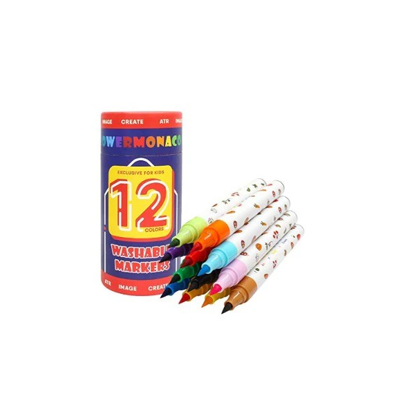 Flower Monaco Washable Markers 12pc Art & Craft Kits