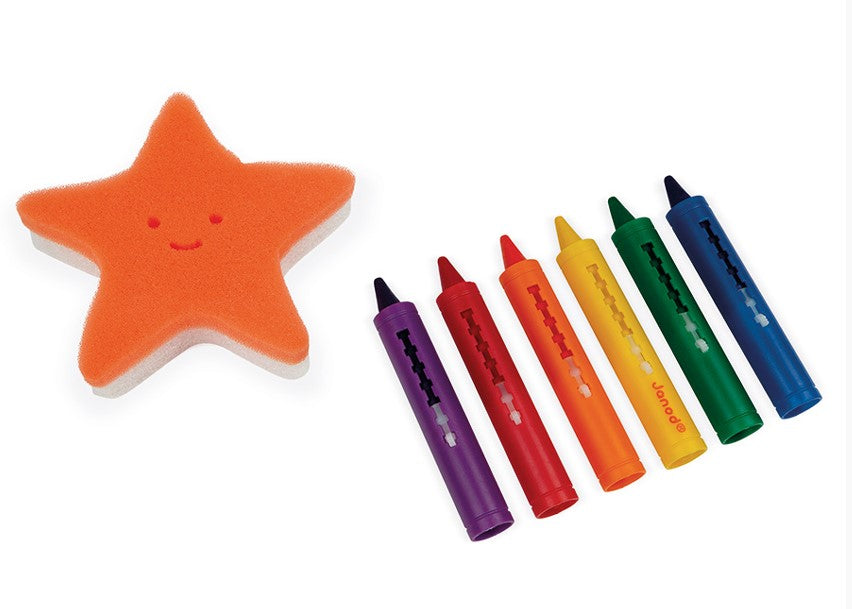 Janod Colouring Bath Sticks Baby Toy