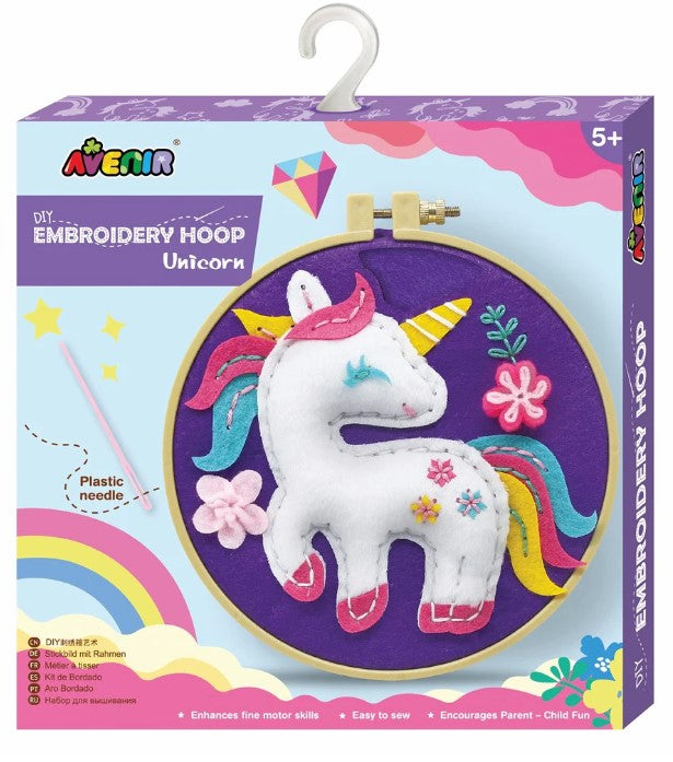 Avenir Embroidery Hoop Unicorn Art & Craft