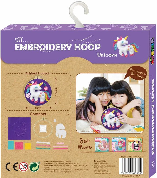 Avenir Embroidery Hoop Unicorn Art & Craft
