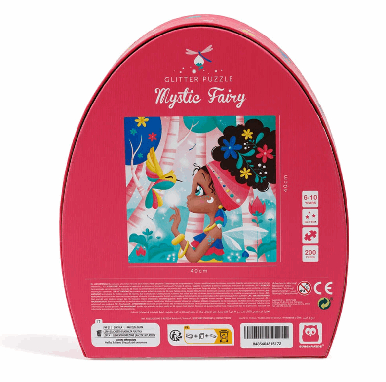 EurekaKids Mystic Fairy Glitter Puzzle 200pc Puzzle