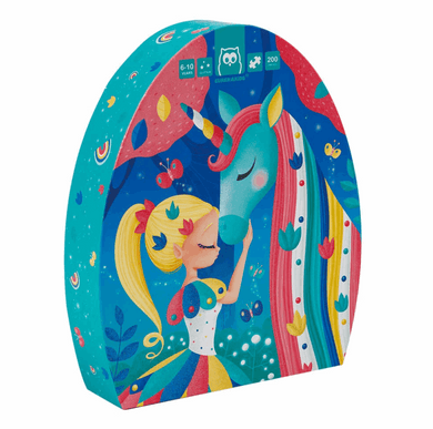 EurekaKids Unicorn Girl Glitter Puzzle 200pc puzzle