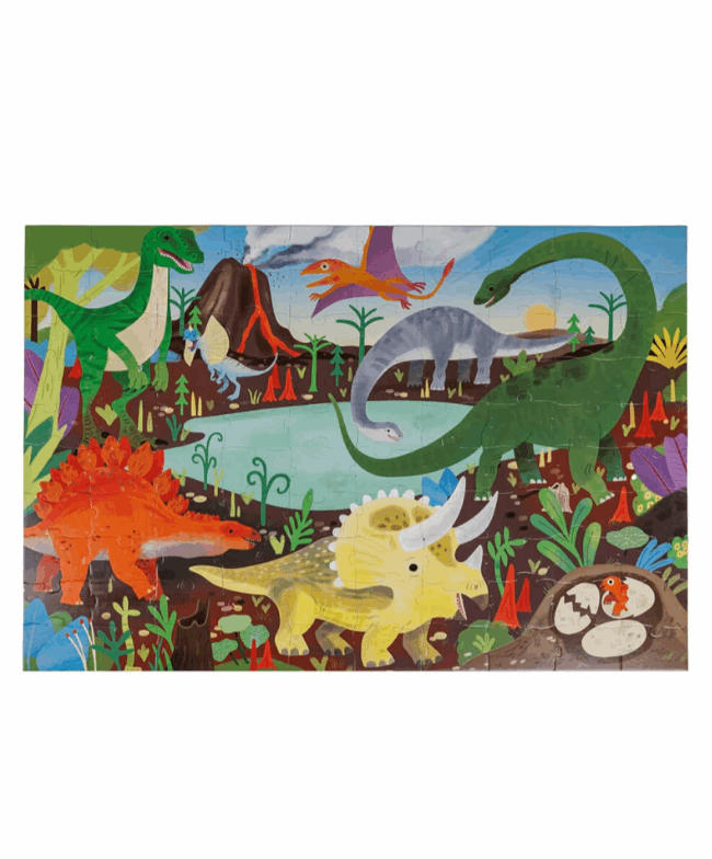 EurekaKids Dinosaur Night Glow In The Dark Puzzle 100pc Puzzle