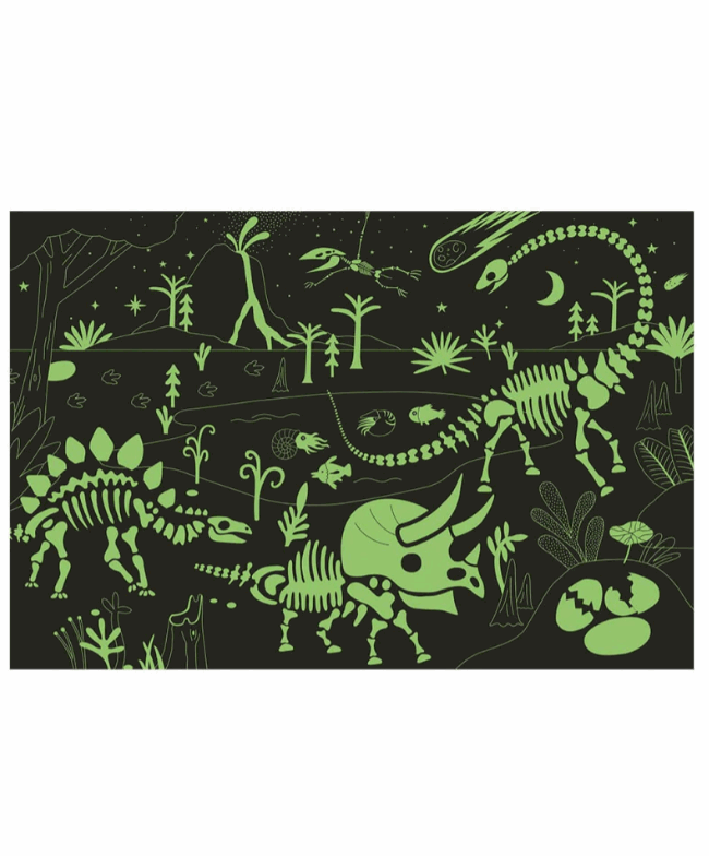 EurekaKids Dinosaur Night Glow In The Dark Puzzle 100pc Puzzle