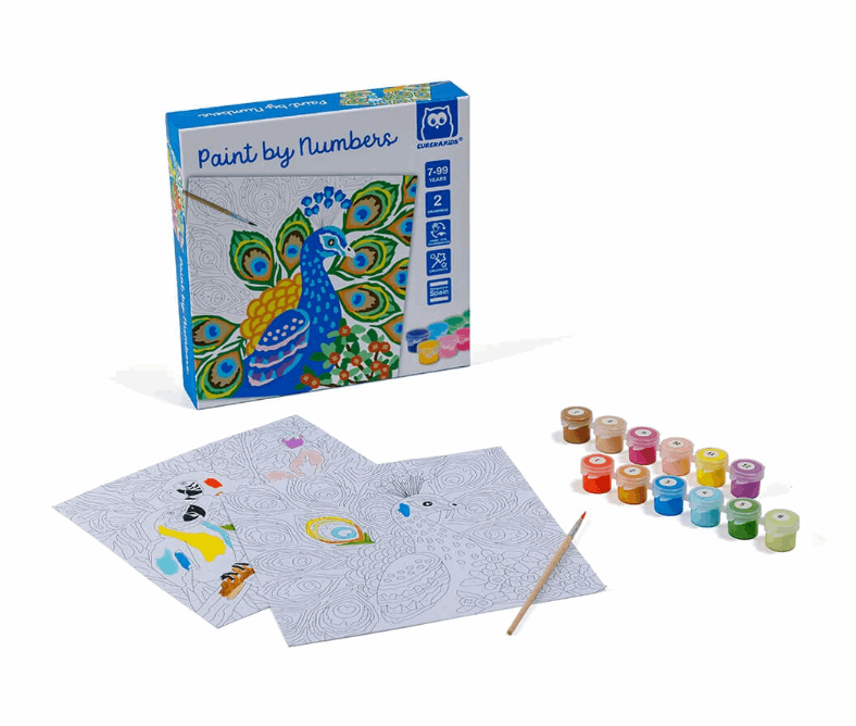 EurekaKids Paint By Numbers - Multicolour Birds Art & Craft