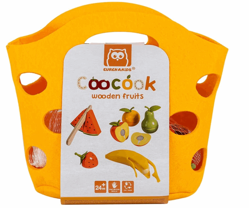 EurekaKids CooCook Healthy Fruit Playset Pretend Food Play