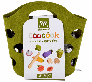 EurekaKids CooCook Garden Vegetables Playset Pretend Food Play