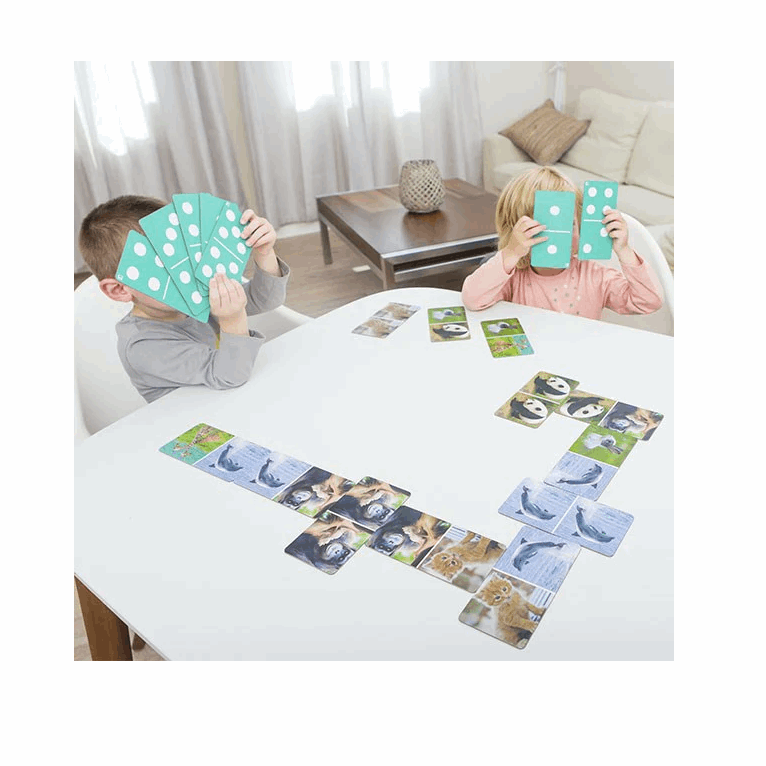 EurekaKids Animal Dominoes Games Card Game