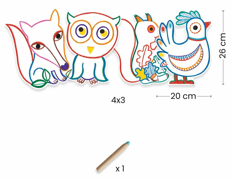 Djeco Forest Friends Colour Reveal Set Art & Craft