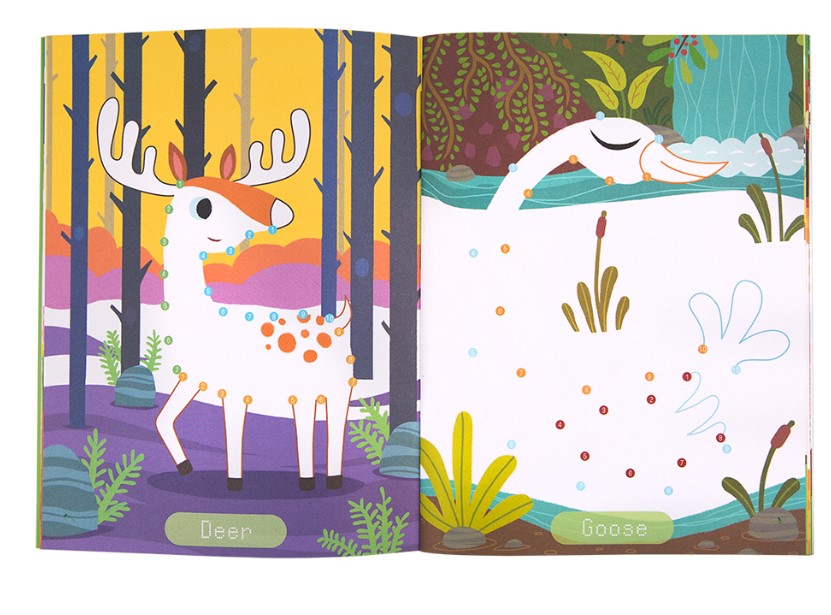 Jar Melo Adorable Animals Dot to Dot Children's Book