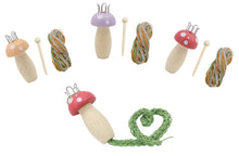 Load image into Gallery viewer, Kaper Kidz Wooden Mushroom Knitting Nancy
