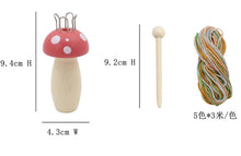 Load image into Gallery viewer, Kaper Kidz Wooden Mushroom Knitting Nancy
