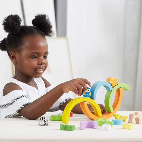 Viga Rainbow Balancing Blocks Construction
