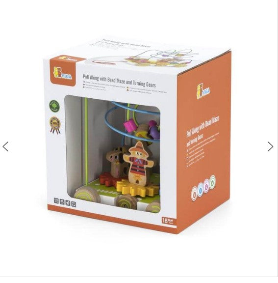 Viga Pull Along Bead Maze and Turning Gears Baby & Toddler