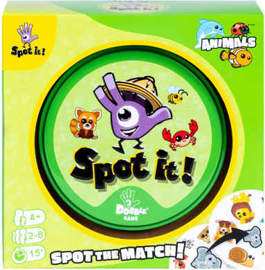 Spot It Animals Green Tin Game