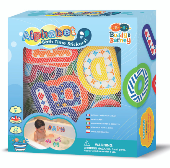 Buddy & Barney Alphabet Bath Time Stickers Bath Toys