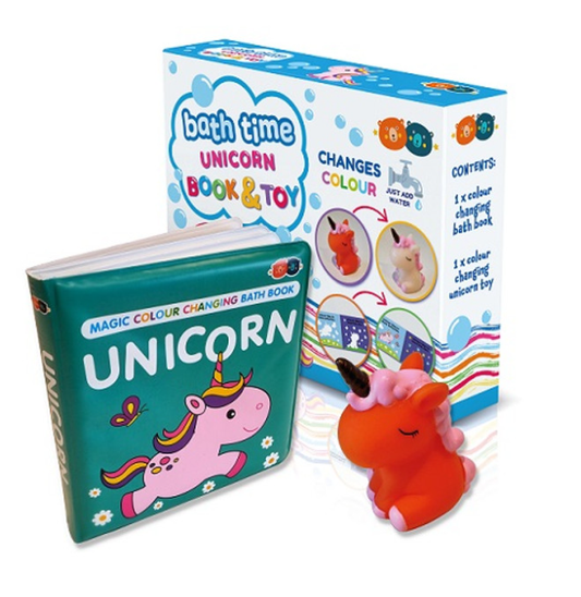 Buddy & Barney Bath Magic Colour Changing Bath Book & Toy Unicorn Bath Toys