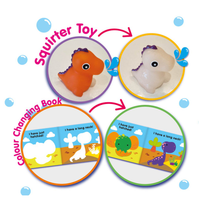 Buddy & Barney Bath Magic Colour Changing Bath Book & Toy Unicorn Bath Toys