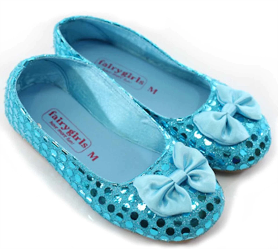 Dress Up - Fairy Girls Sparkle Shoes Large 6-8yrs Dress Up