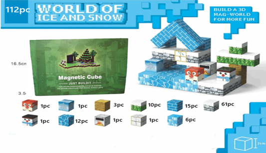 Magnetic Building Blocks 112pc Winter