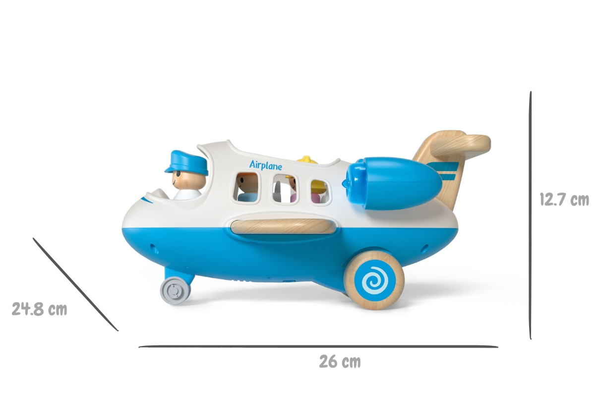 Wanborns Wooden Airplane with Sound and Lights