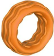 Silicone Textured Sensory Ring (Single) Orange sensory needs