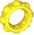 Load image into Gallery viewer, Silicone Textured Sensory Ring (Single) Yellow sensory needs
