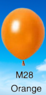 Balloons Biodegradable 12" Metallic/Pearl 10 Pack Orange M28 balloon