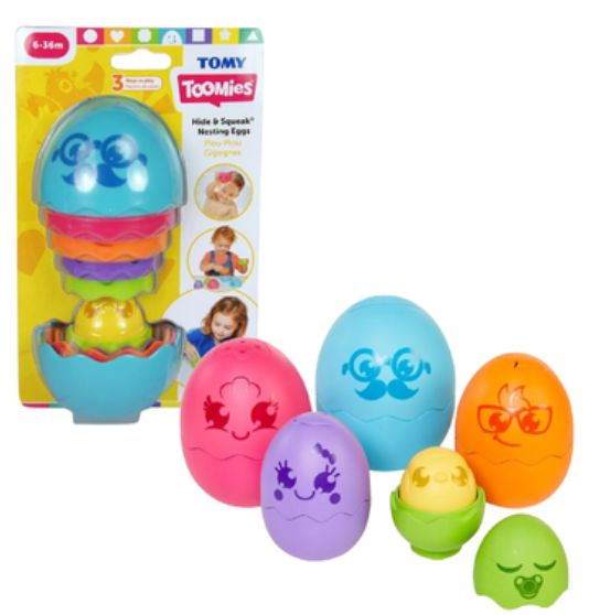 Tomy Toomies Hide & Squeak Nesting Eggs