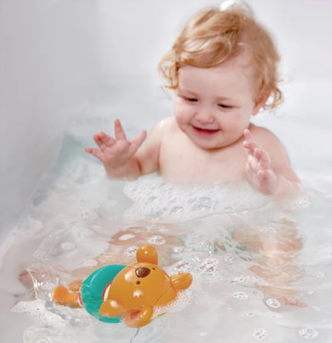 Hape Swimmer Teddy Wind Up Bath Toy
