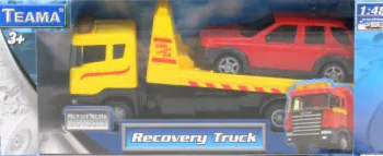 Recovery Truck & Car Set Orange vehicle
