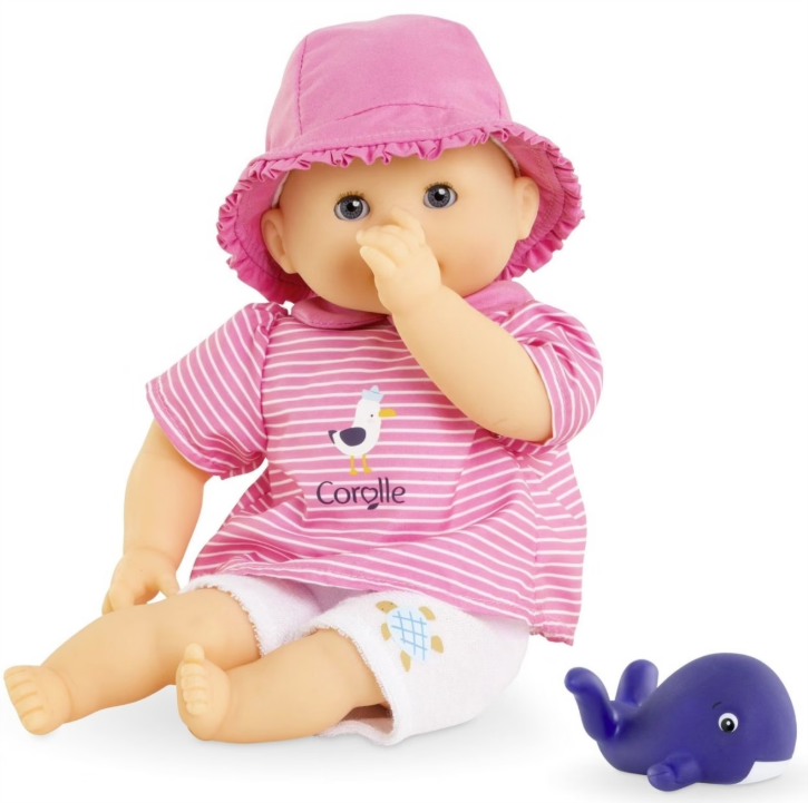 Corolle Bath Doll Soft Body and Closing Eyes