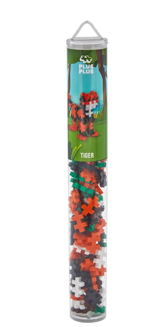 Plus-Plus 100pc Tubes Assorted Tiger Construction