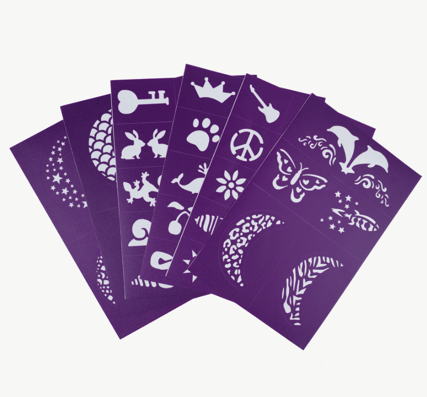 Oh Flossy Reusable Adhesive Face Paint & Makeup Stencils