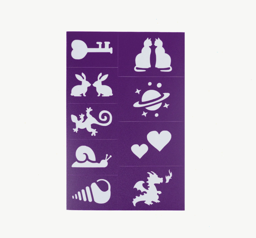 Oh Flossy Reusable Adhesive Face Paint & Makeup Stencils