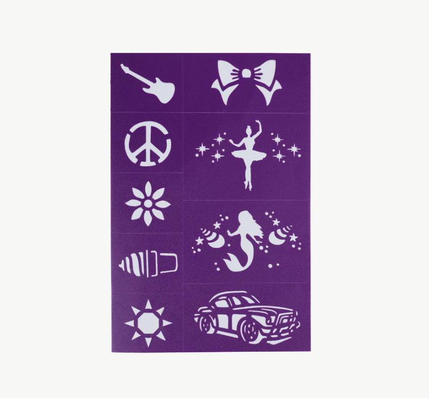 Oh Flossy Reusable Adhesive Face Paint & Makeup Stencils