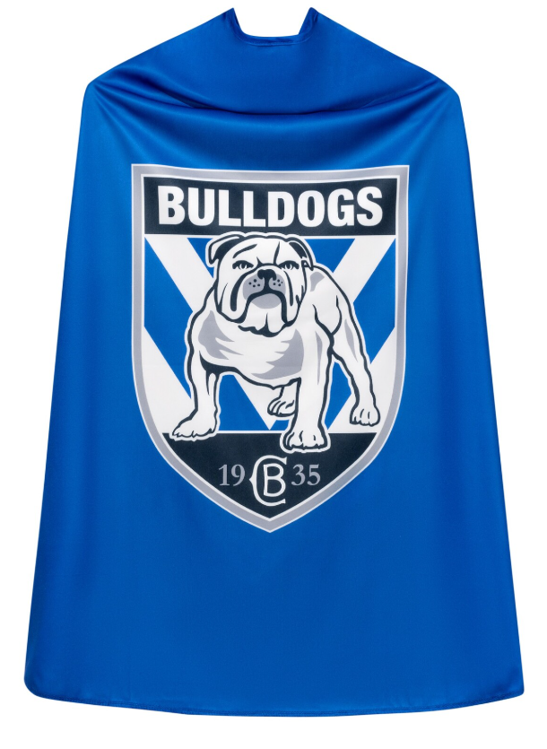 Sweida's Mini Mascots NRL Supporter Cape Bulldogs costumes