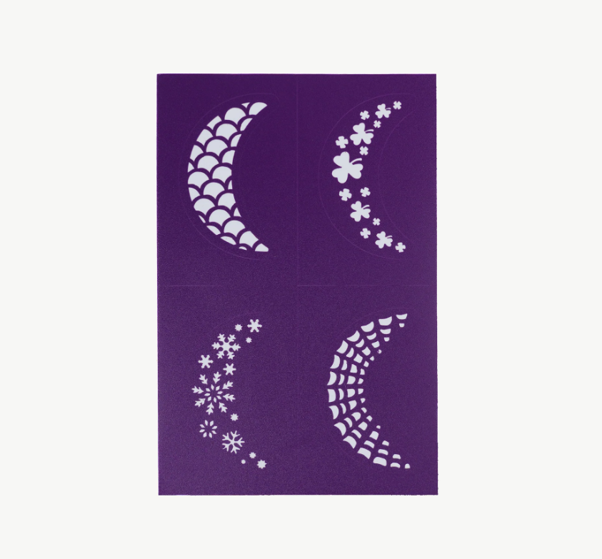 Oh Flossy Reusable Adhesive Face Paint & Makeup Stencils